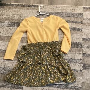 Sunny Delight Kids Dress with Floral Skirt